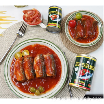 Kostengünstiger Canfertefood Makrelen in Tomatensauce